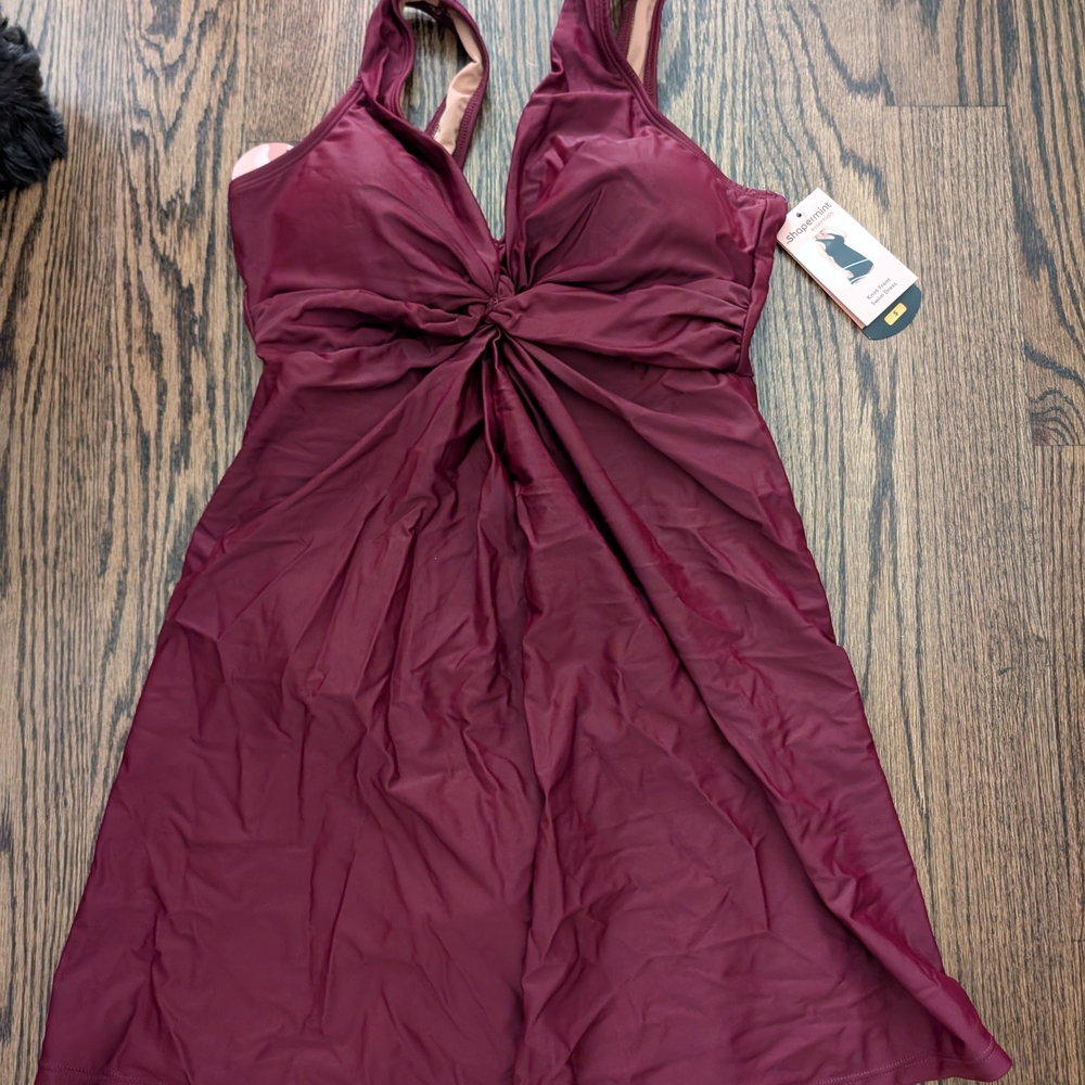Elegant Burgundy Halter Dress